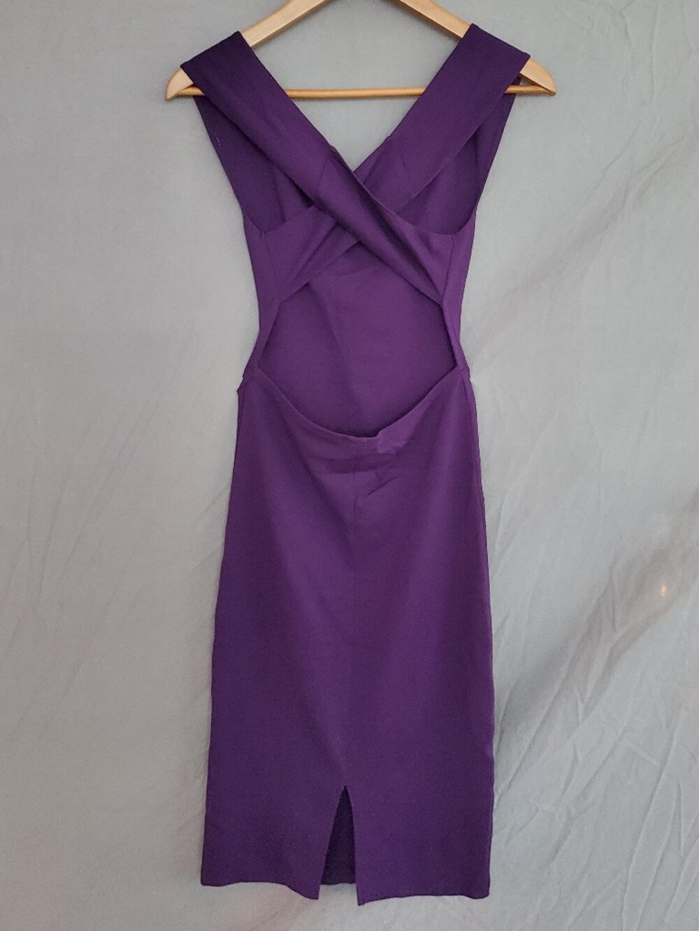 Purple Backless American Apparel Bodycon Dress